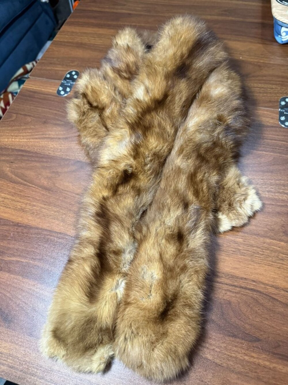Classic Brown Faux Fur Stole Scarf - Women's Wrap